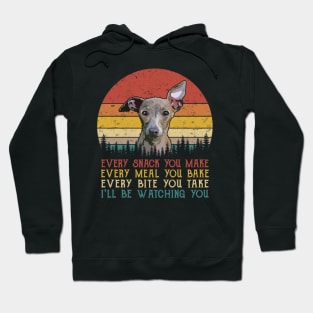 Retro Greyhound Every Snack You Make Every Meal You Bake Hoodie